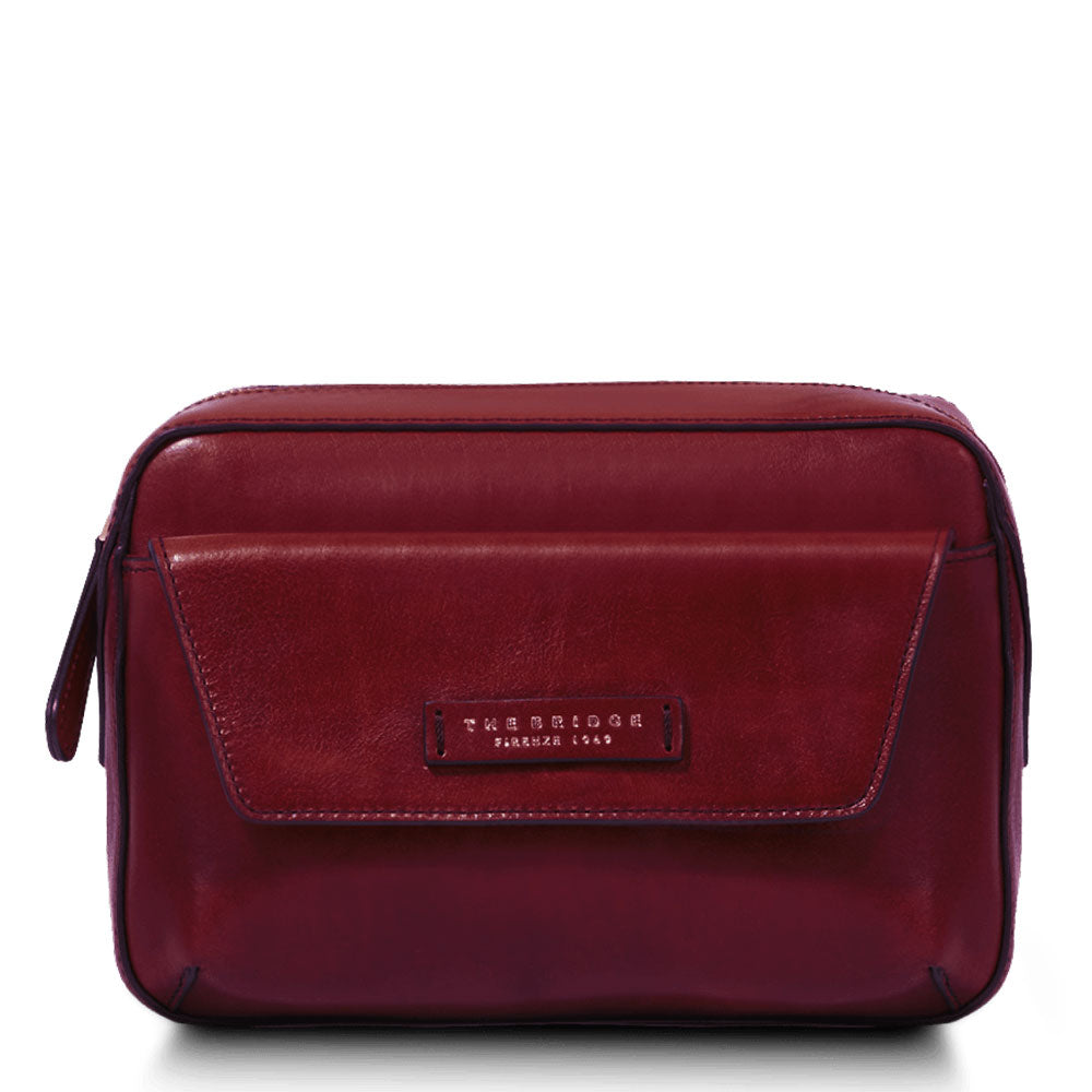 THE BRIDGE Damen-Umhängetasche Diana-Linie aus bordeauxrotem Leder