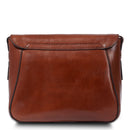 Damen-Umhängetasche mit Klappe THE BRIDGE Diana-Linie aus braunem Leder