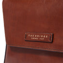 Damen-Umhängetasche mit Klappe THE BRIDGE Diana-Linie aus braunem Leder