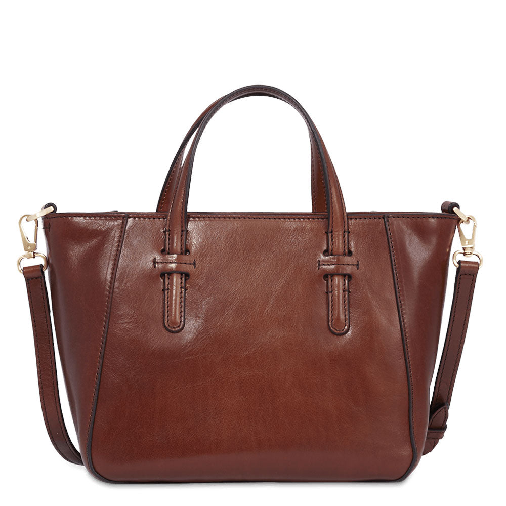 Damenhandtasche mit Schultergurt THE BRIDGE Diana-Linie aus braunem Leder