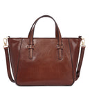 Damenhandtasche mit Schultergurt THE BRIDGE Diana-Linie aus braunem Leder