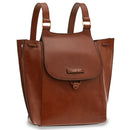 THE BRIDGE Damenrucksack aus braunem Leder der Camilla-Linie
