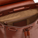 THE BRIDGE Damenrucksack aus braunem Leder der Camilla-Linie