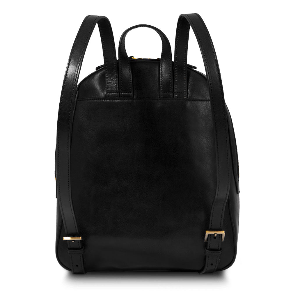THE BRIDGE Damenrucksack Diana-Linie aus schwarzem Leder