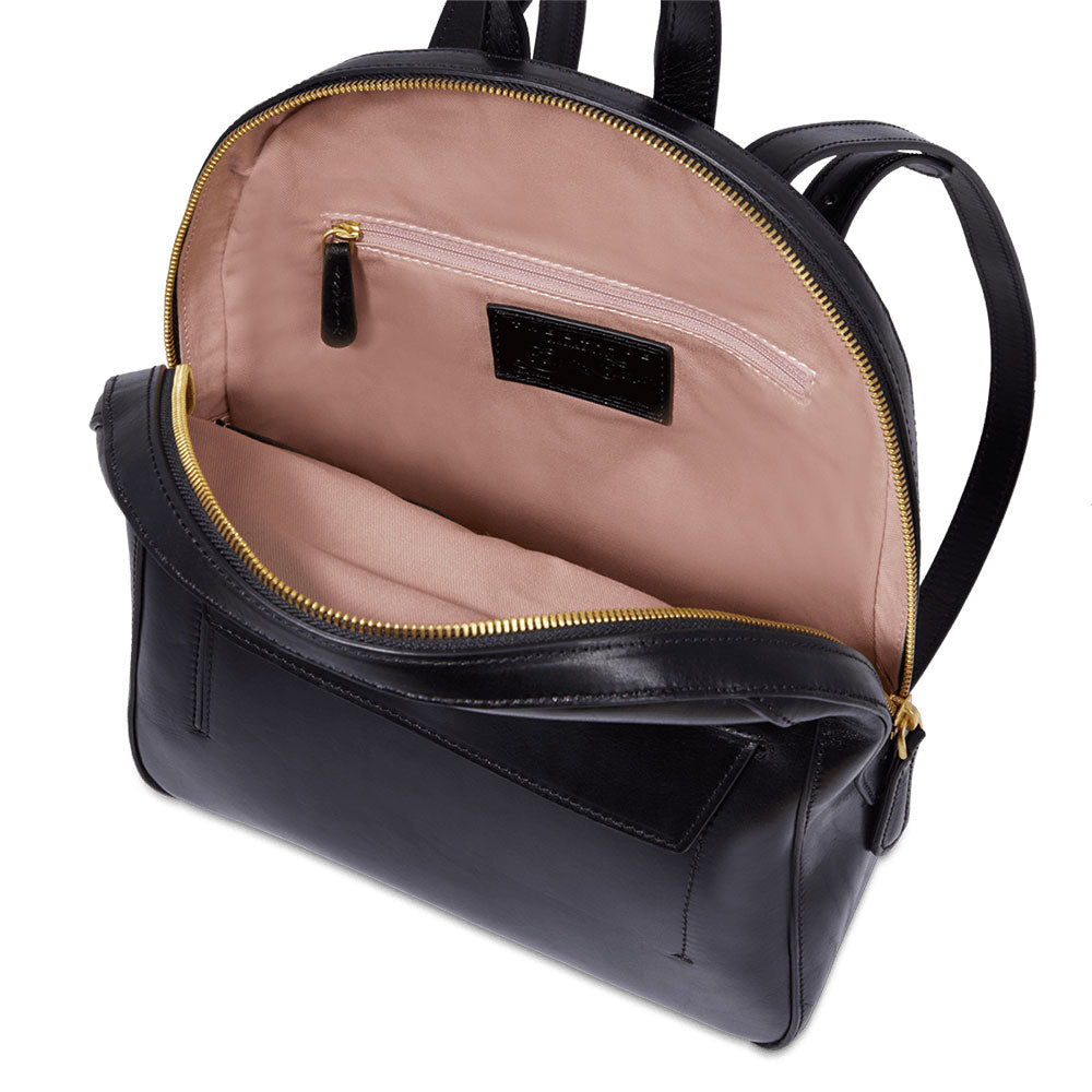 THE BRIDGE Damenrucksack Diana-Linie aus schwarzem Leder