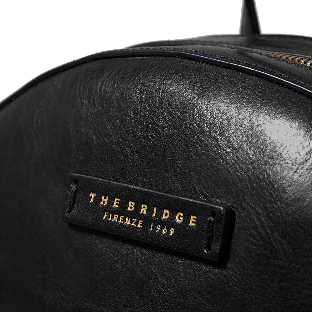 THE BRIDGE Damenrucksack Diana-Linie aus schwarzem Leder