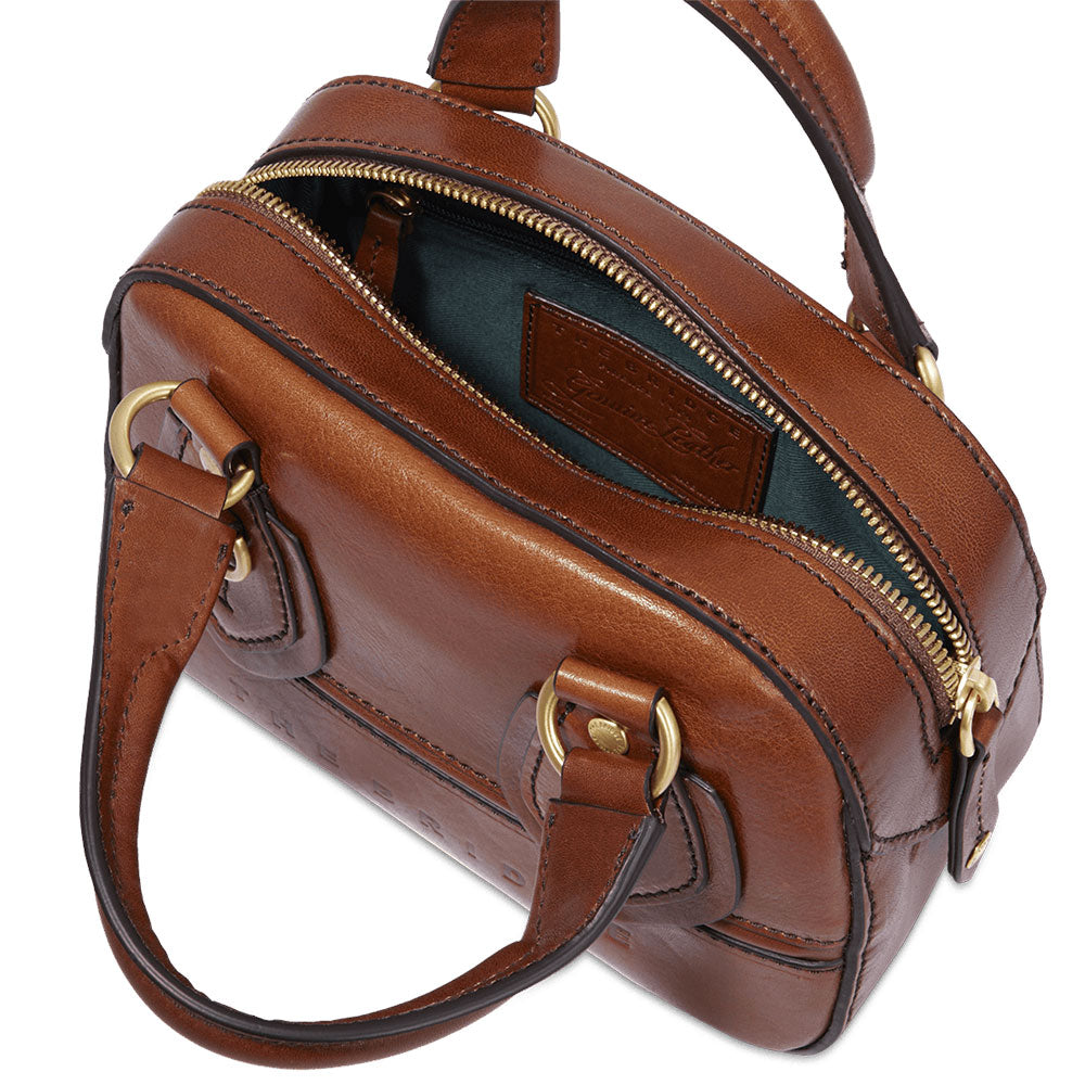 The Bridge Bauletto Piccolo In Pelle Marrone – Borsa Hobo Con Tracolla Regolabile, Due Scomparti, Chiusura Zip, Made In Italy – 20x12x15 Cm