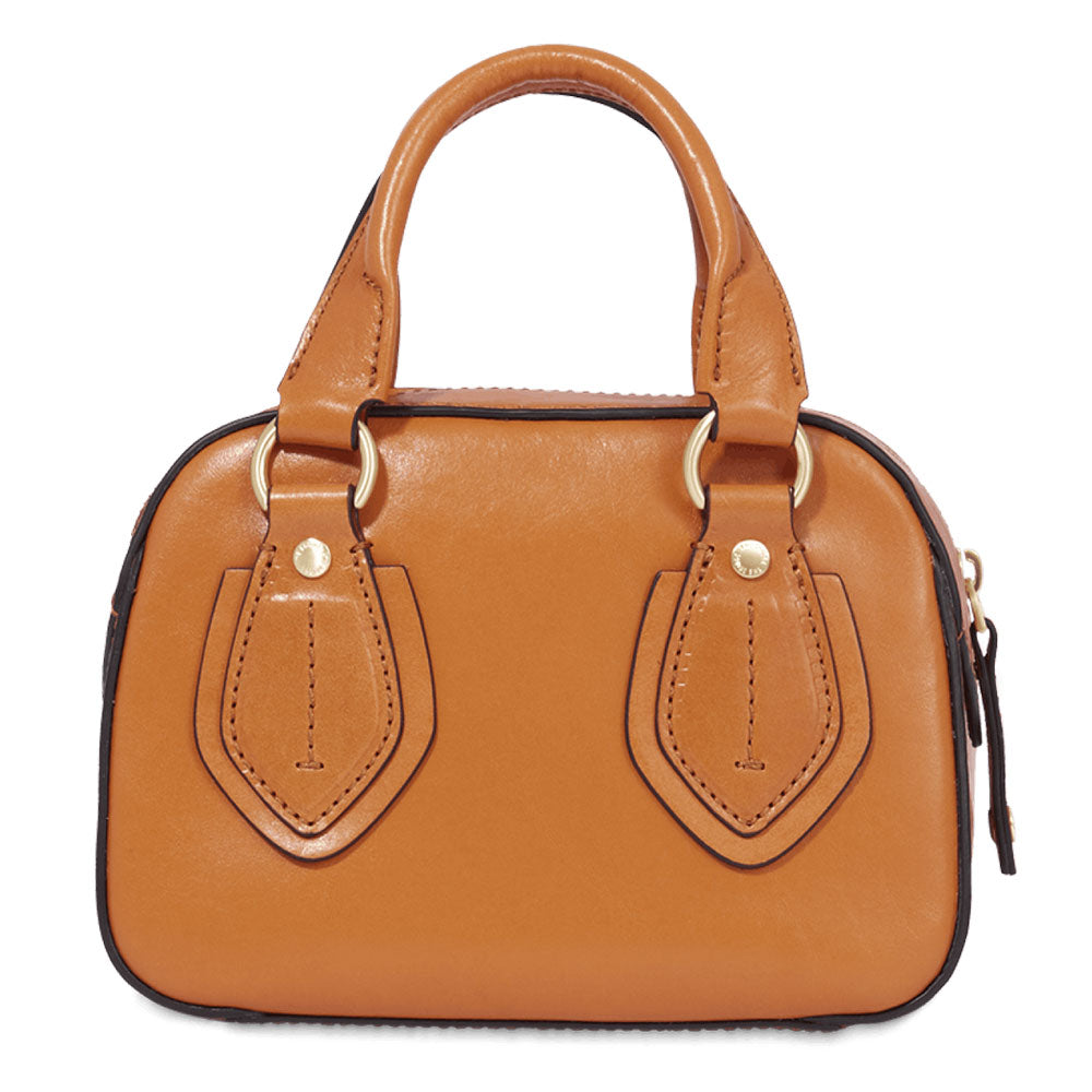 THE BRIDGE Damen-Mini-Boston-Tasche Daphne-Linie aus orangefarbenem Leder