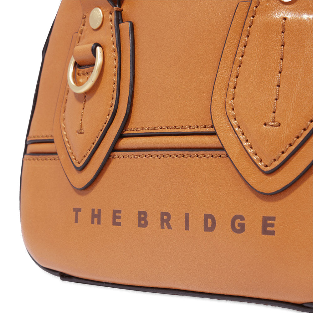 THE BRIDGE Damen-Mini-Boston-Tasche Daphne-Linie aus orangefarbenem Leder