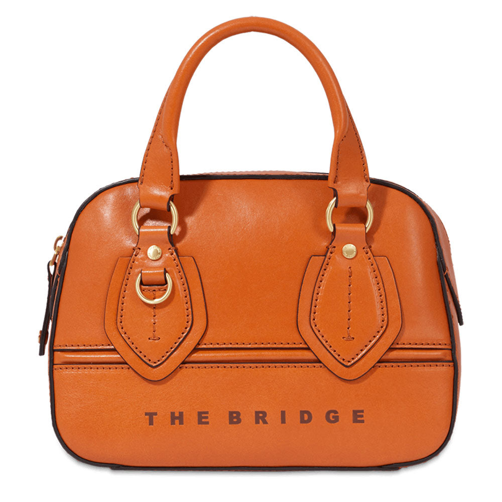THE BRIDGE Boston Bag Daphne-Linie für Damen aus orangefarbenem Leder