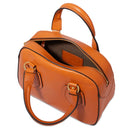 THE BRIDGE Boston Bag Daphne-Linie für Damen aus orangefarbenem Leder