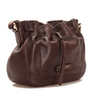 THE BRIDGE Umhängetasche für Damen aus braunem Leder der Plume Soft-Linie