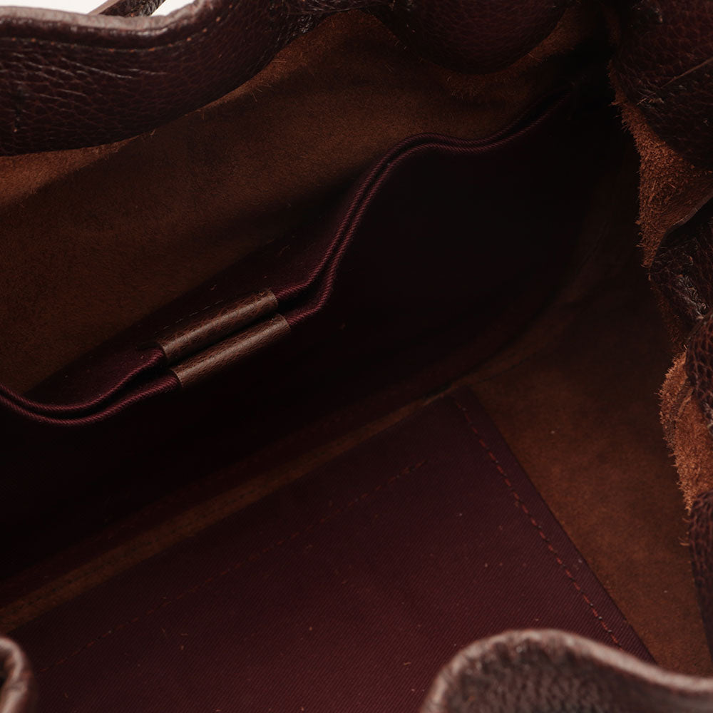 THE BRIDGE Umhängetasche für Damen aus braunem Leder der Plume Soft-Linie