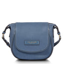 THE BRIDGE Damen-Umhängetasche Domitilla-Linie aus himmelblauem Leder