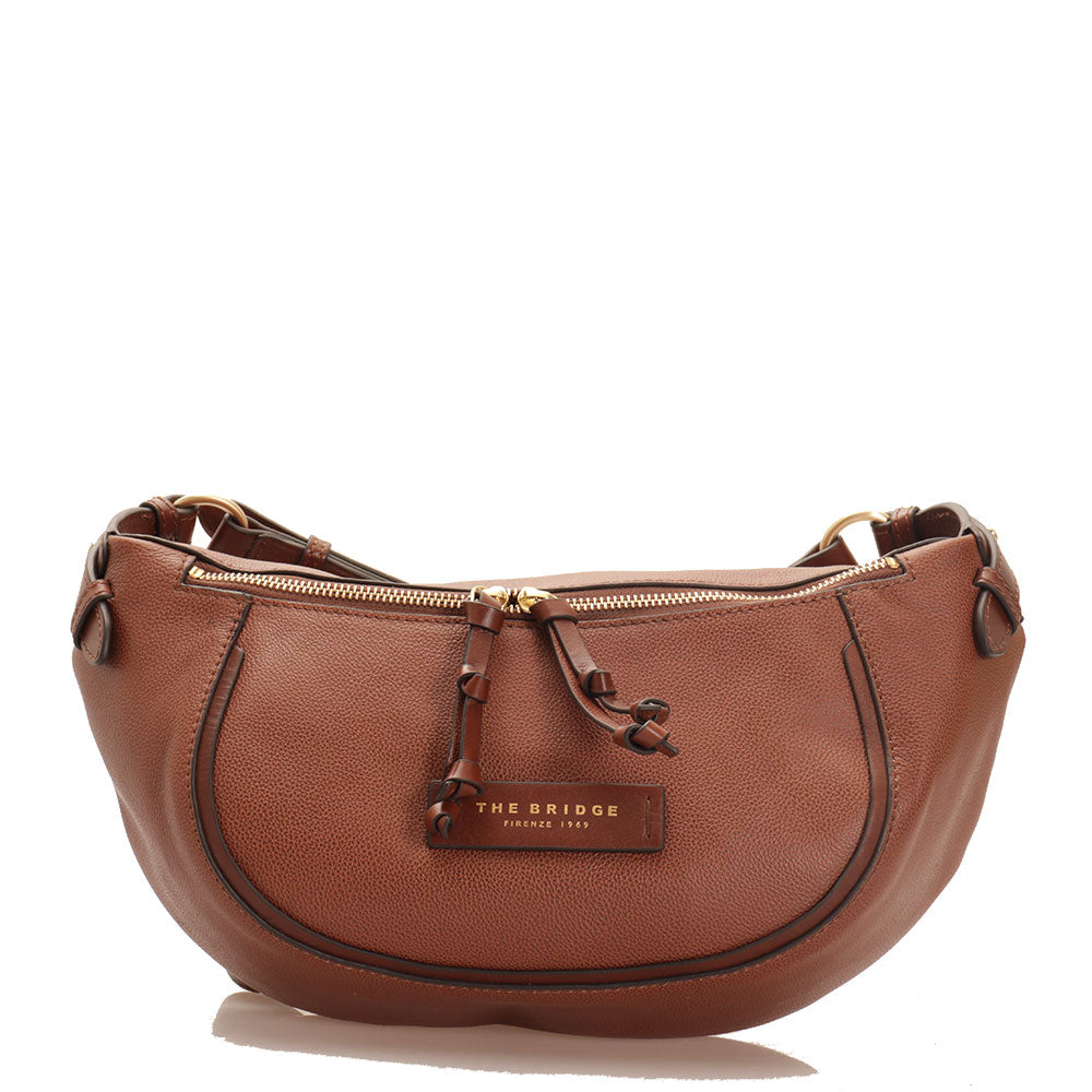 THE BRIDGE Damen-Gürteltasche Domitilla-Linie aus braunem Leder