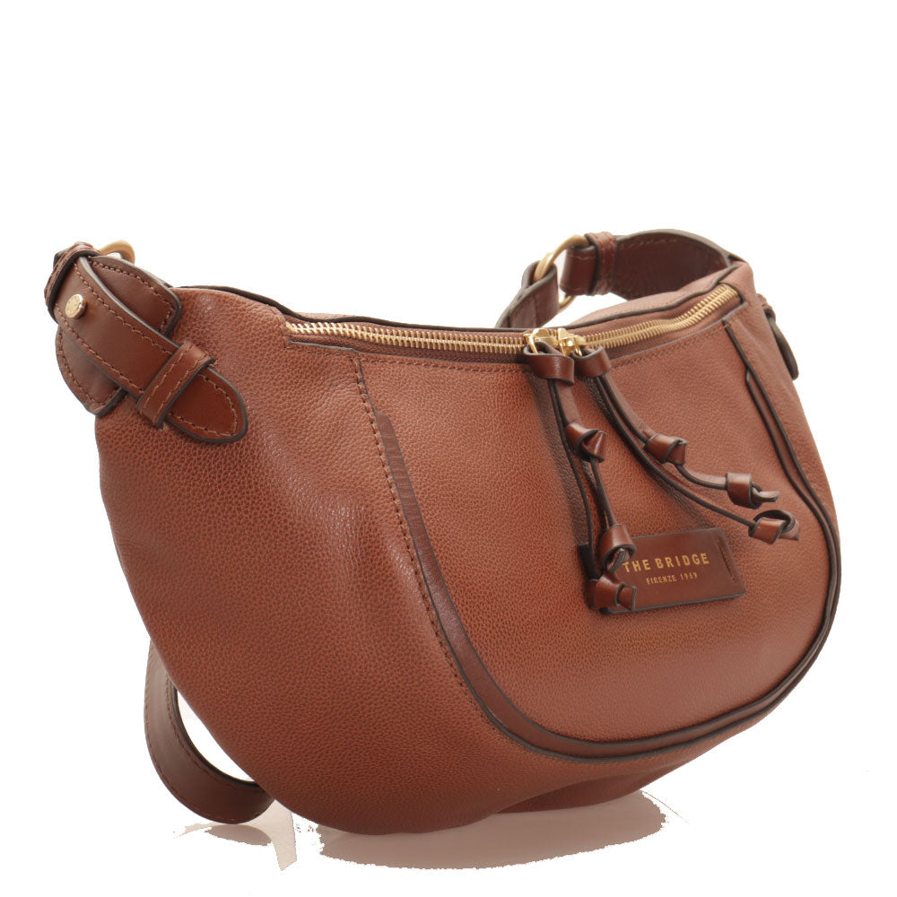 THE BRIDGE Damen-Gürteltasche Domitilla-Linie aus braunem Leder