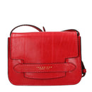 THE BRIDGE Mittelgroße Damen-Umhängetasche aus kirschrotem Leder der Lucrezia-Linie