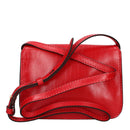 THE BRIDGE Mittelgroße Damen-Umhängetasche aus kirschrotem Leder der Lucrezia-Linie