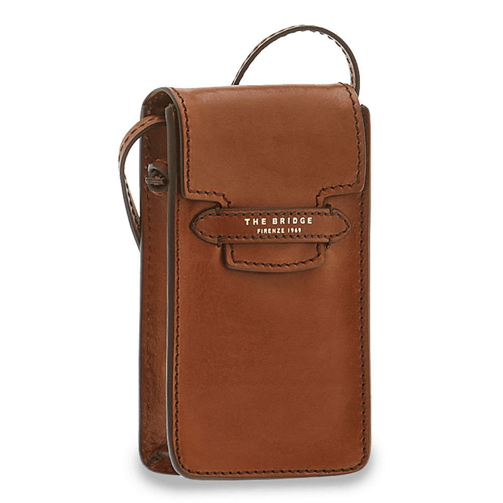 Borsa Donna Tracolla Porta Cellulare THE BRIDGE in Pelle Marrone linea Lucrezia