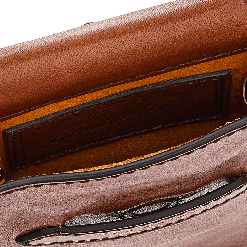 Borsa Donna Tracolla Porta Cellulare THE BRIDGE in Pelle Marrone linea Lucrezia