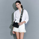 Mittelgroße Umhängetasche für Damen von THE BRIDGE aus schwarzem Leder der Lucrezia Wow-Linie