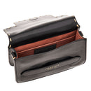 Mittelgroße Umhängetasche für Damen von THE BRIDGE aus schwarzem Leder der Lucrezia Wow-Linie