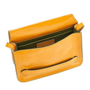 Große Damen-Umhängetasche THE BRIDGE aus honiggelbem Leder der Lucrezia-Linie