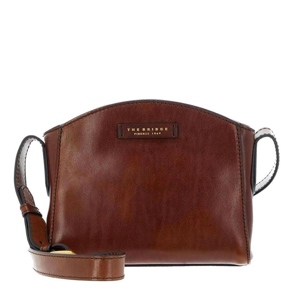 THE BRIDGE Damen-Umhängetasche Costanza-Linie aus braunem Leder