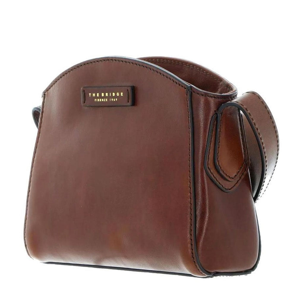 THE BRIDGE Damen-Umhängetasche Costanza-Linie aus braunem Leder