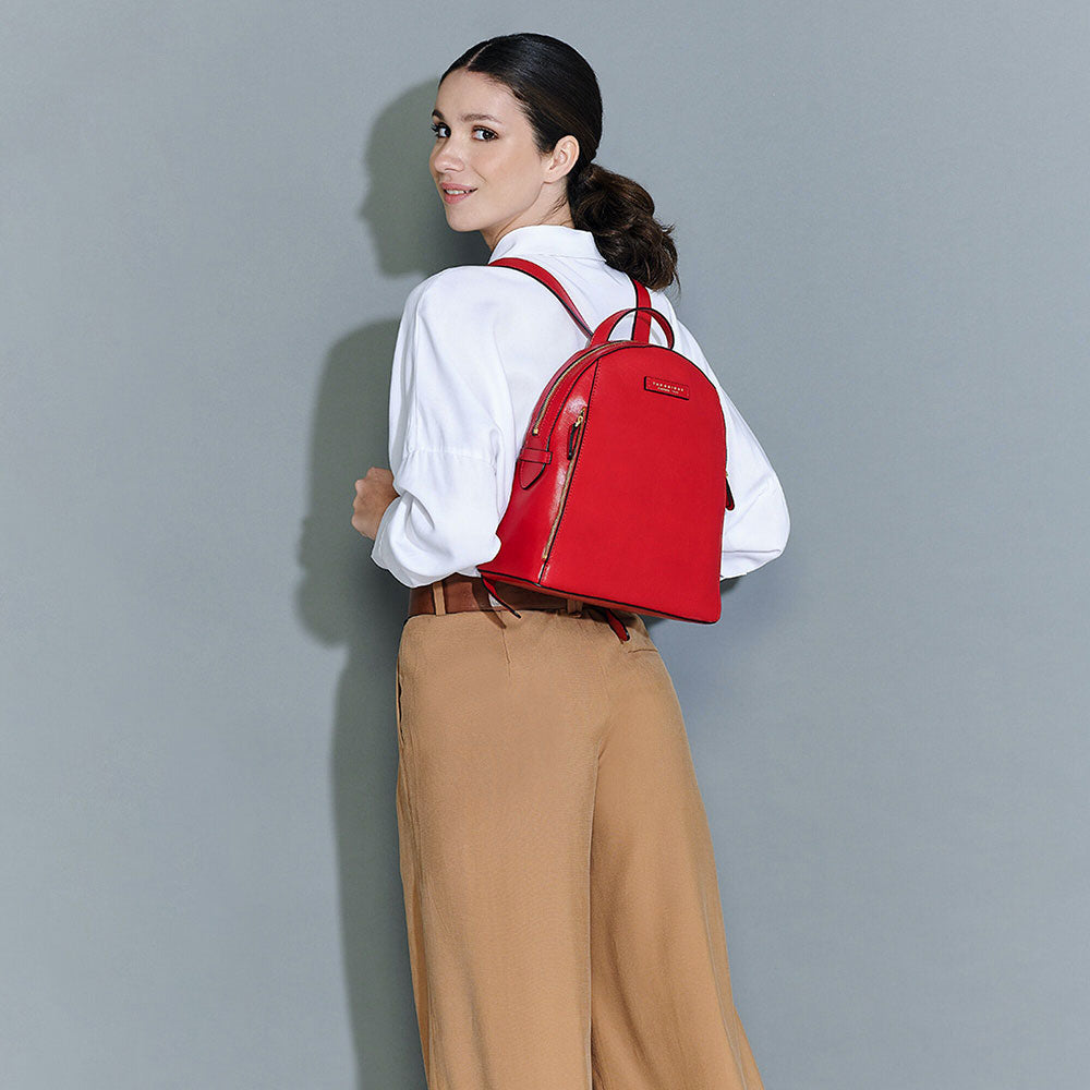 Zaino Donna THE BRIDGE linea Costanza in Pelle Rossa