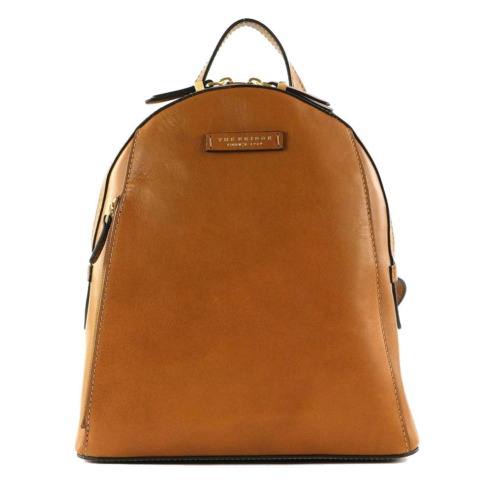 THE BRIDGE Damenrucksack Costanza-Linie aus cognacfarbenem Leder