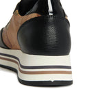 Scarpe Donna 1A Classe Alviero Martini Sneakers in Pelle Nera con Fondo Logato 0426