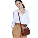 THE BRIDGE Damen-Umhängetasche Cecilia-Linie aus lachsfarbenem Leder