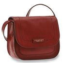 THE BRIDGE Damen-Umhängetasche aus bordeauxrotem Leder der Giovanna-Linie