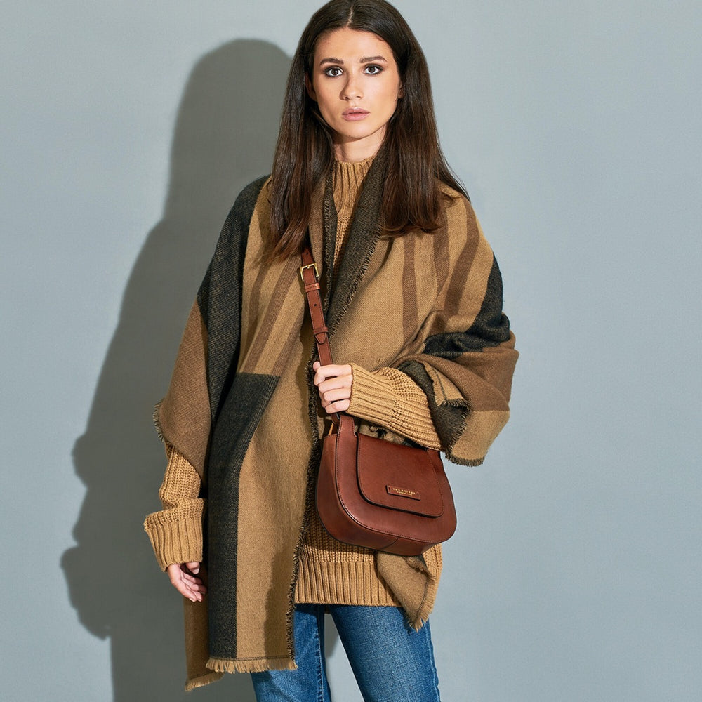 THE BRIDGE LUCIA LINIE
Damen-Umhängetasche aus braunem Leder 