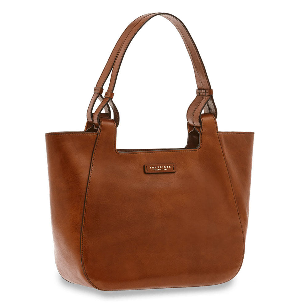 Borsa Donna Shopping a Spalla Media THE BRIDGE in Pelle Marrone linea Lucia