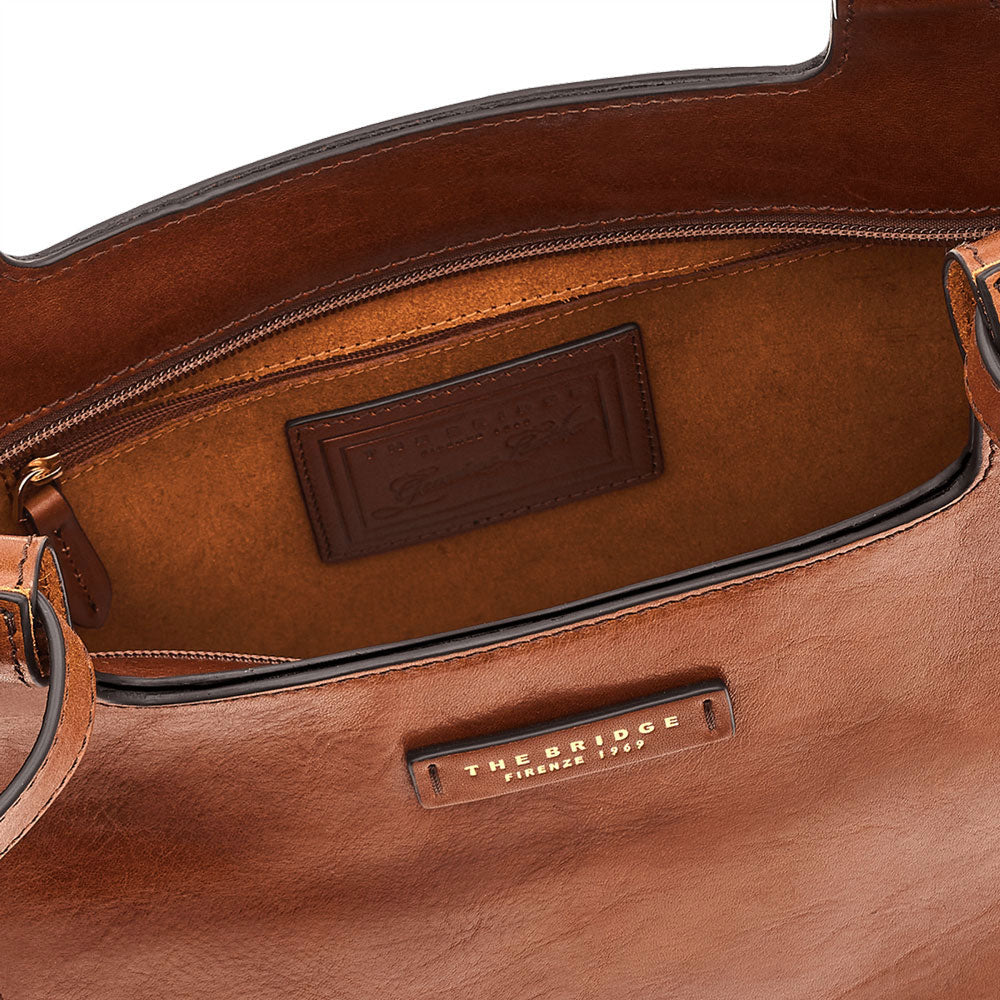 Borsa Donna Shopping a Spalla Media THE BRIDGE in Pelle Marrone linea Lucia
