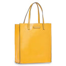 THE BRIDGE Vertikale Einkaufstasche für Damen der Mirra-Linie aus korngelbem Leder