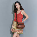 THE BRIDGE Damen-Umhängetasche Carlotta-Linie aus braunem Leder