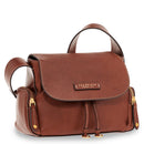THE BRIDGE Damen-Umhängetasche Carlotta-Linie aus braunem Leder
