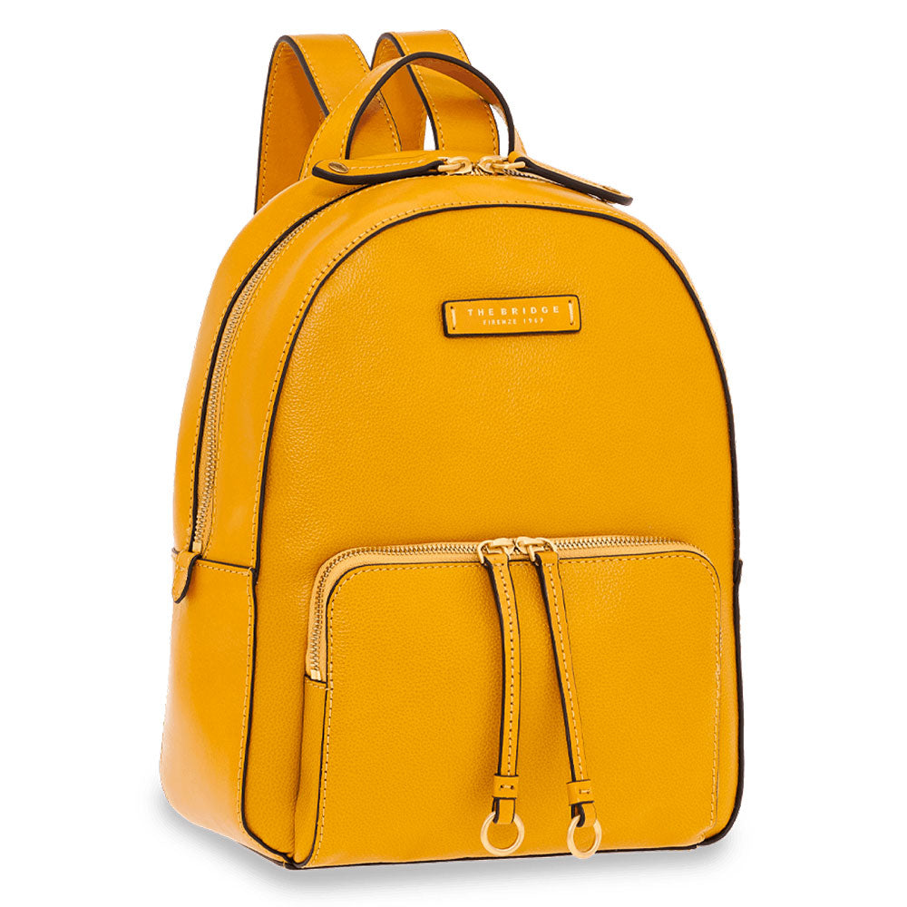 THE BRIDGE Damenrucksack Carlotta-Linie aus gelbem Leder