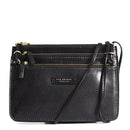 Borsa Donna a Tracolla Tre Scomparti THE BRIDGE linea Rustici in Pelle Nera