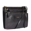 Borsa Donna a Tracolla Tre Scomparti THE BRIDGE linea Rustici in Pelle Nera
