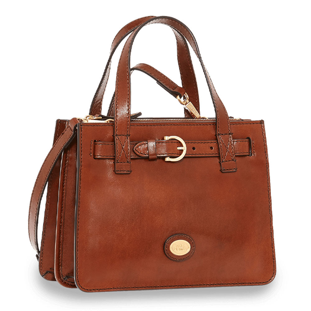 THE BRIDGE Damenhandtasche Biba-Linie aus braunem Leder