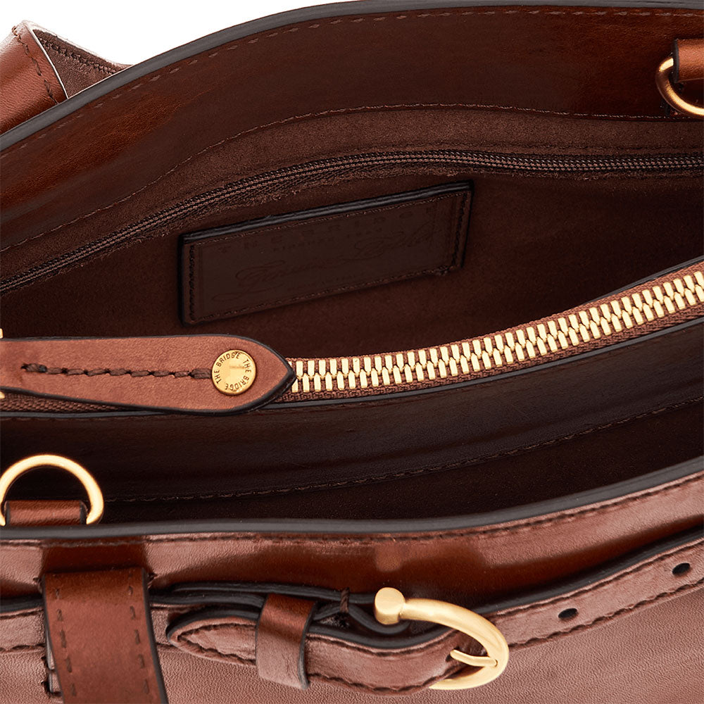 THE BRIDGE Damenhandtasche Biba-Linie aus braunem Leder