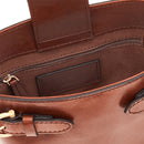 Damen-Beuteltasche THE BRIDGE Biba-Linie aus braunem Leder