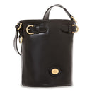 Damen-Beuteltasche THE BRIDGE Biba-Linie aus schwarzem Leder