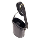 Damen-Beuteltasche THE BRIDGE Biba-Linie aus schwarzem Leder