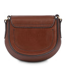 THE BRIDGE Damen-Mini-Umhängetasche Bettina-Linie aus braunem Leder