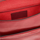 Damentasche mit Klappe Umhängetasche THE BRIDGE Bettina-Linie aus rotem Ribes-Leder
